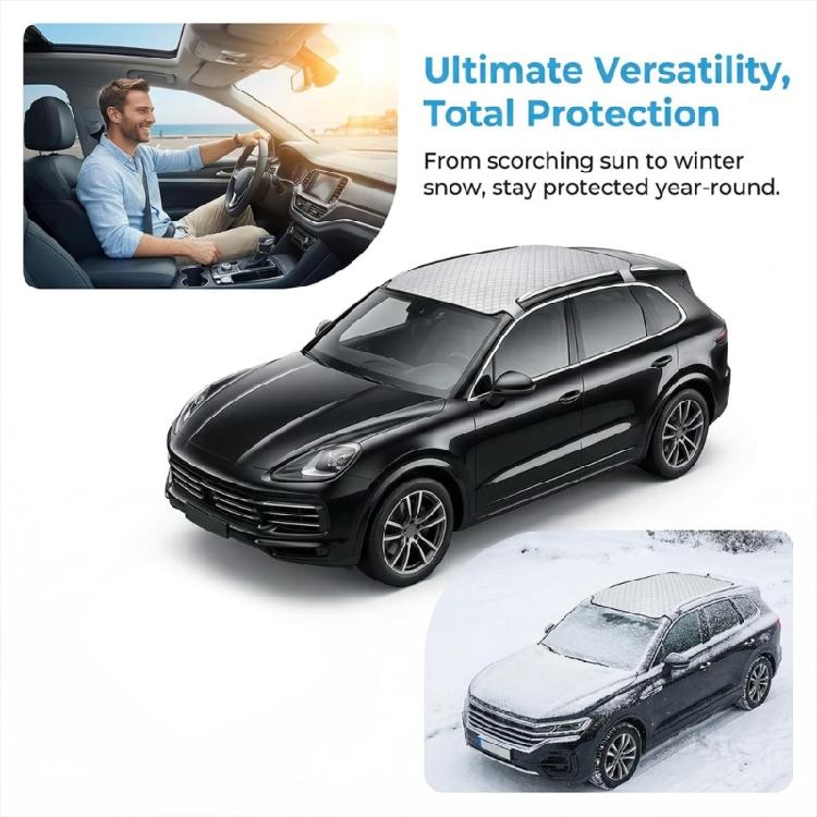 Silver Reflective Windshield Cover Quilted Car Panel for Outdoor Parking Sun Snow Ice and Front Glass Protection