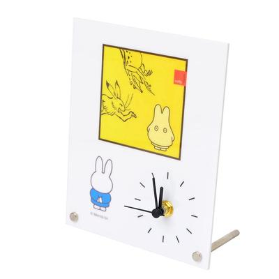 Marimo Craft MIFFY X Choju Giga Table X Clock, White, W14.5 H18.2cm, DBC-175