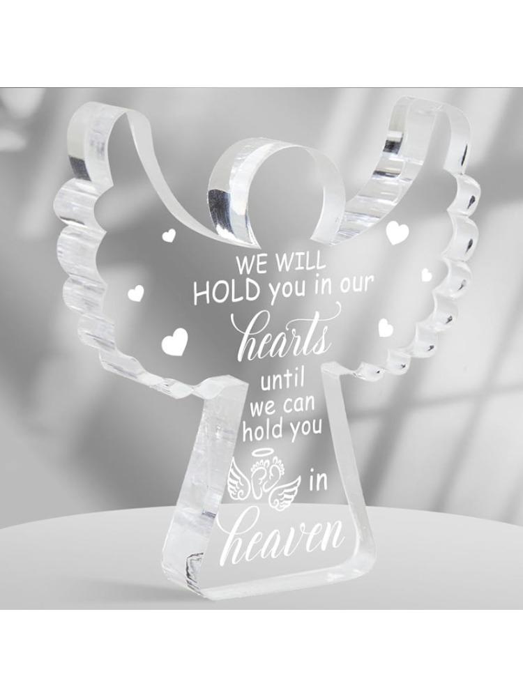 

Angel Footprint Memorial - Sympathy Desk Sign for Infant Loss чистый