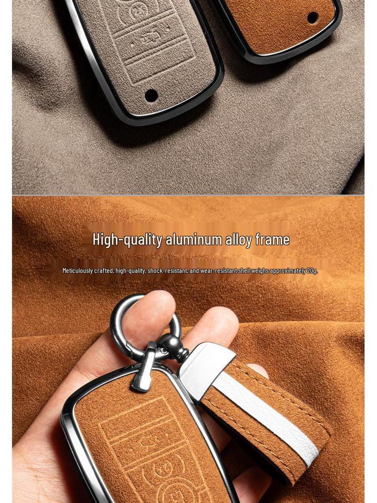 Luxury Suede Key Covers for Ford Explorer ST, Escape, Edge, 4WD, Mondeo, and EVOS
