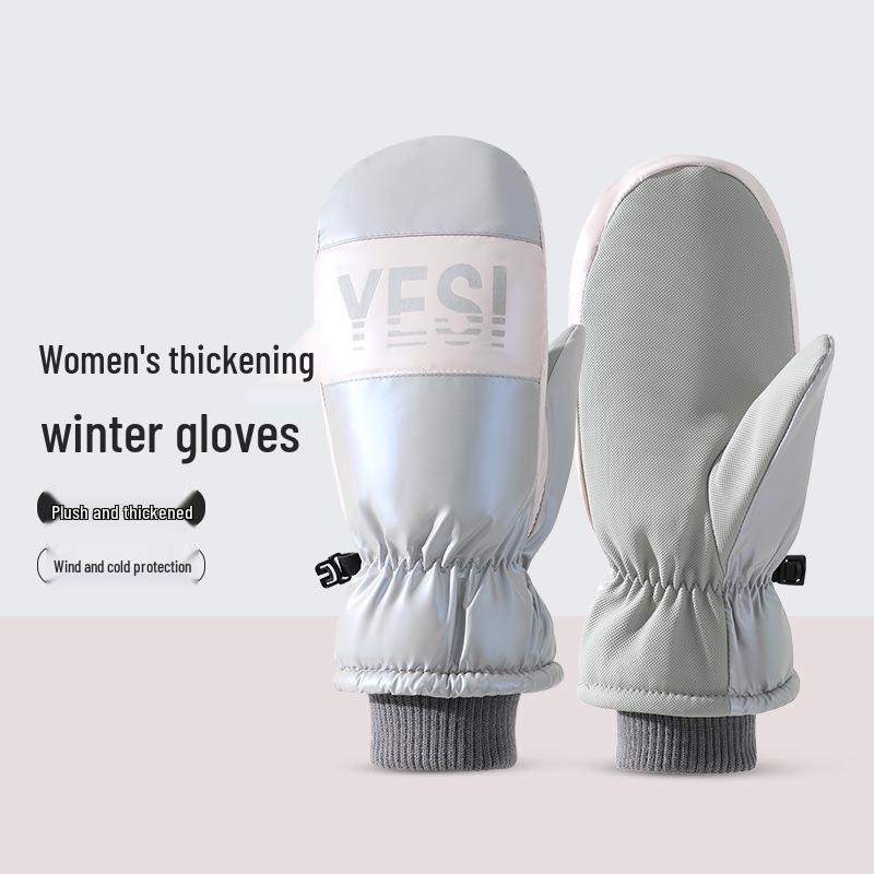 

Women s Waterproof Touch Screen Snowboard Gloves – Thick & Warm for Winter Cycling One Size