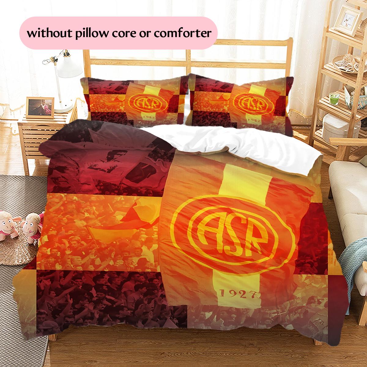 

AS Roma Pattern Bedding Home Decoration Birthday Gift (1 * duvet cover + 2 * pillowcase, without core) 135x200cm
