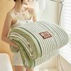 Thickened Three-Layer Baby Milk Fleece Quilted Blanket - Warm, Solid Color, Skin-Friendly Nap Blanket.