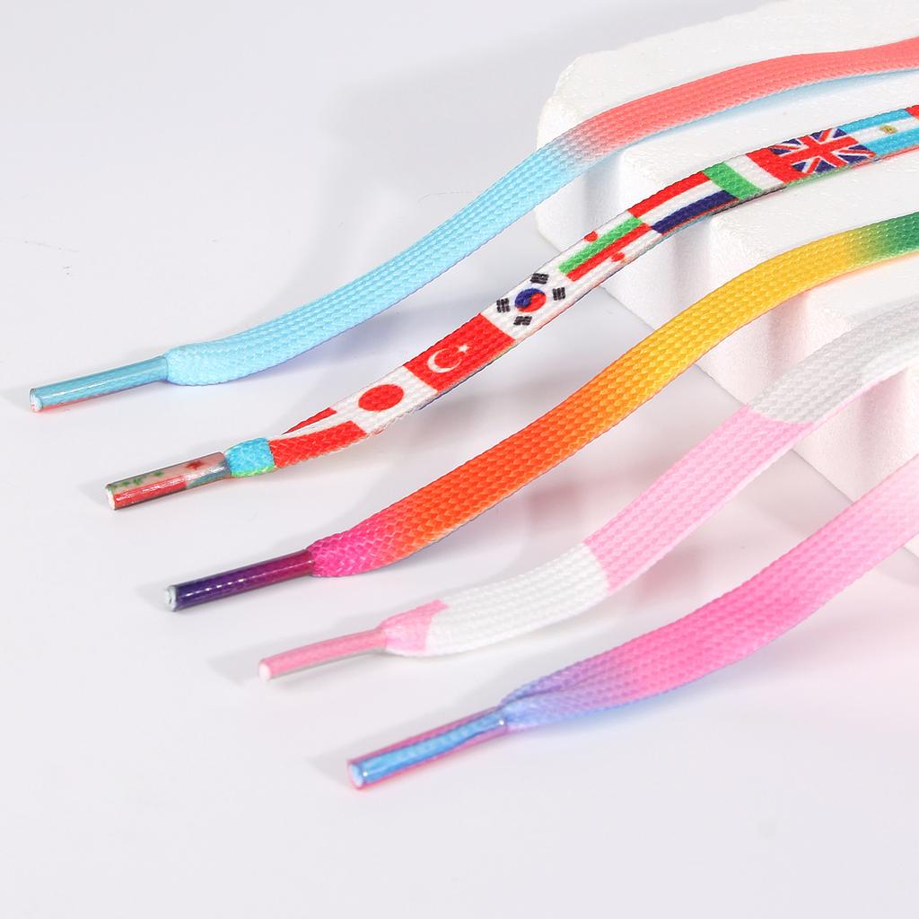 1 paio di lacci colorati Lacci per scarpe con gradiente alla moda Lacci per scarpe da ginnastica casual 80/100/120/140 cm Accessori per scarpe