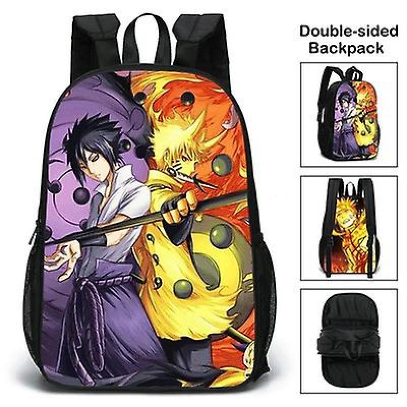 Naryuto Cartoon Game Uchinami Sasuke Anime Toy School Bag High Capacity Nylon Waterproof Travel Bag Double-sided Backpack