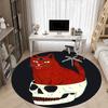 1PC Cat Skull Office Round Area Rug, Mat Suitable For Office, Under Office Chairs Bedroom Living Room Home Decor, Room Deco