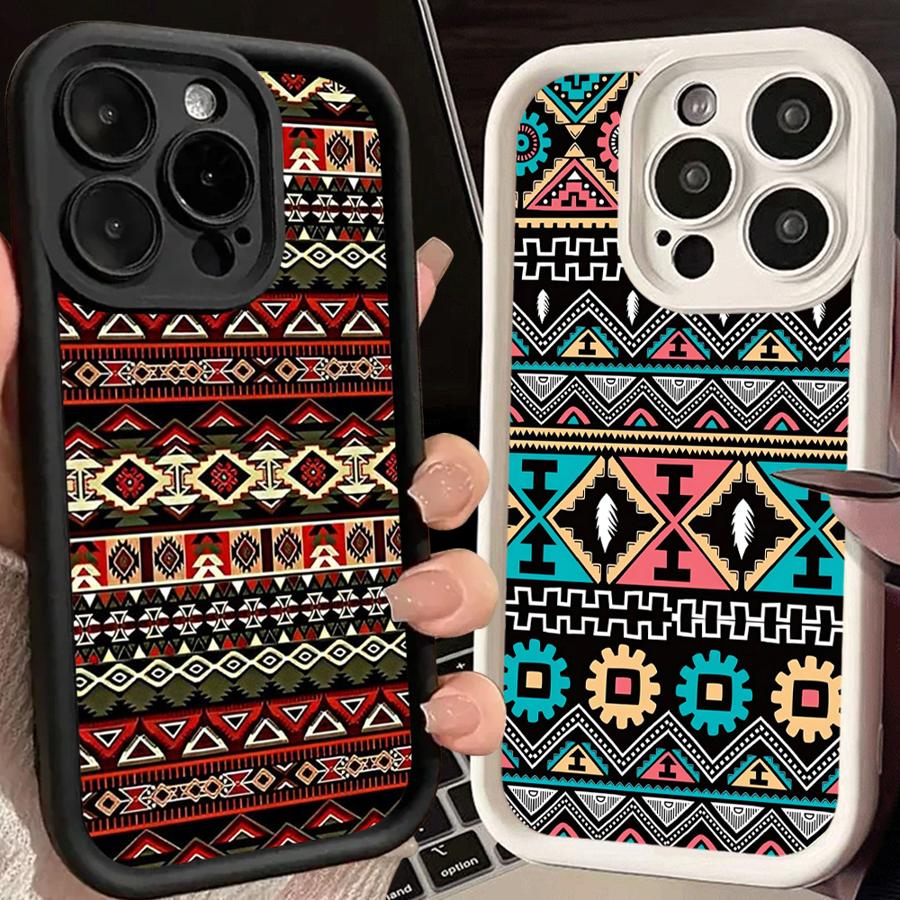 Phone Cover Case for iPhone 17 Pro Max 16 17e Air 15 Plus 13 12 Pro 11 14 Bohemian Style