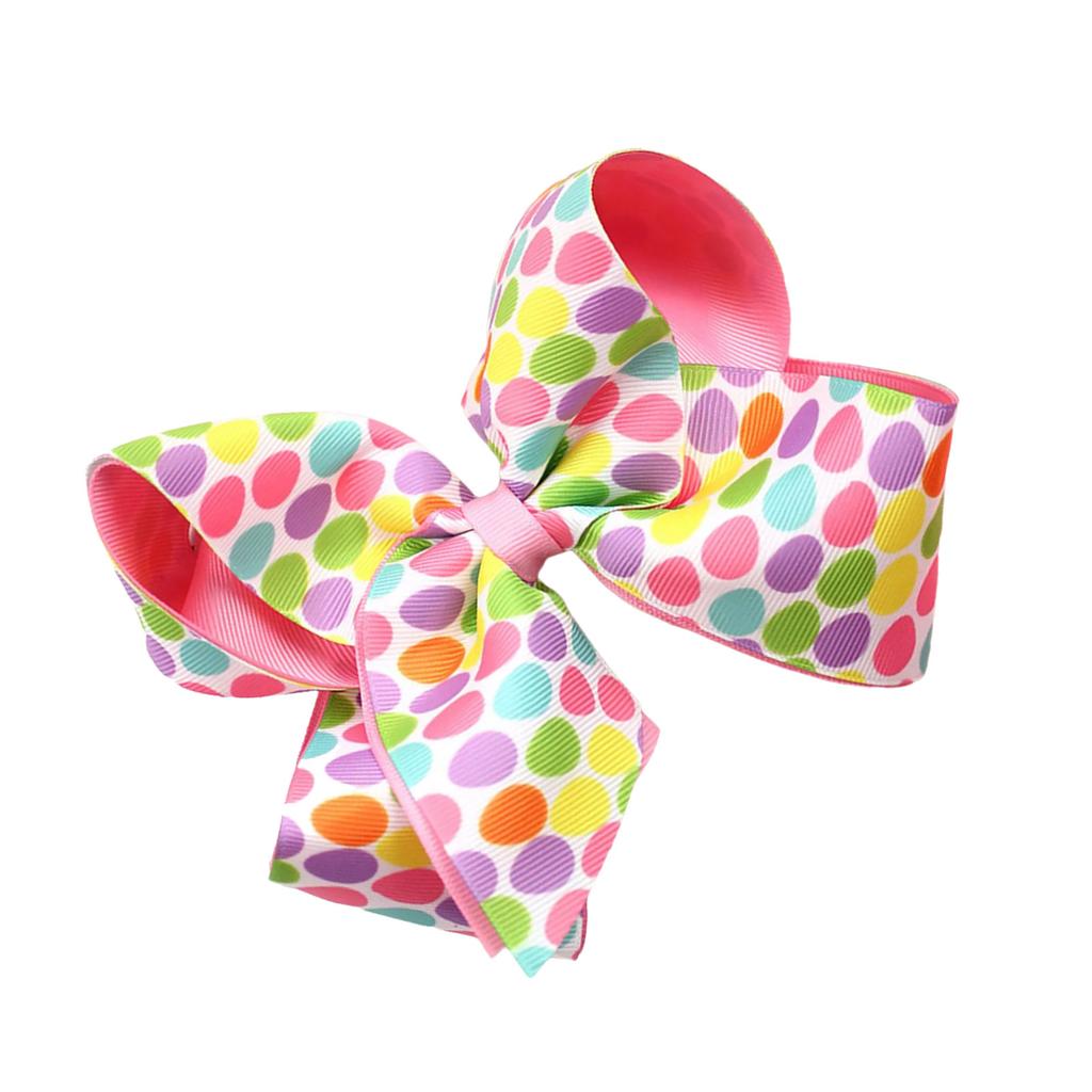 Easter Theme Bowknot Hair Barrette Bunny Egg Print Hair Clip for Kids Adults for Festival Parties and Gatherings