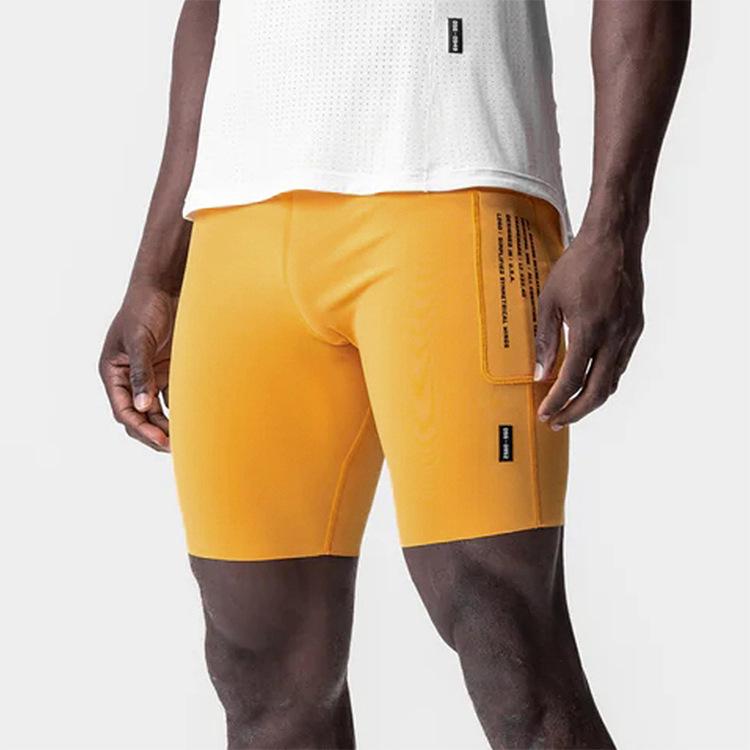 Men's Outdoor Quick-Dry Elastic Training Shorts with Reflective Details