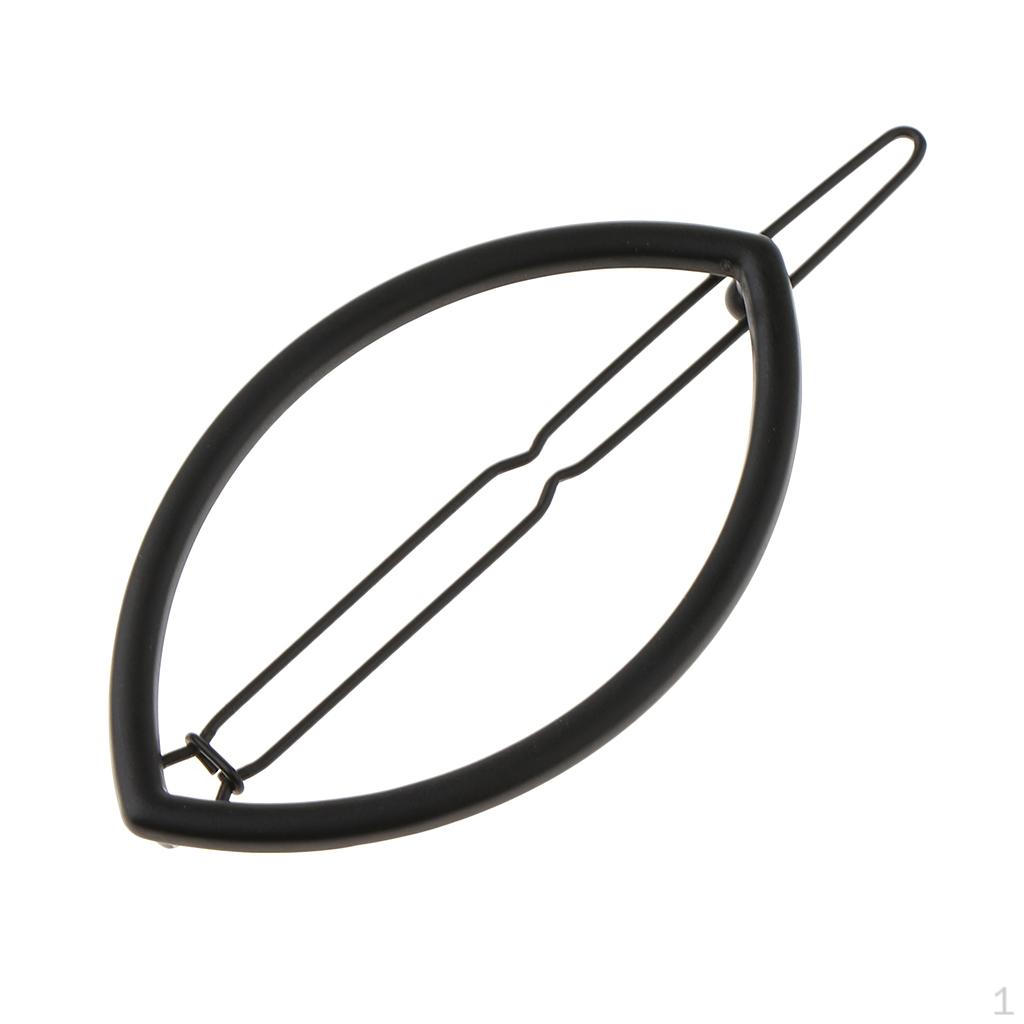 Jewelry Trendy Leaf Shape Shaped Hollow Hairpins Clip Mate Black