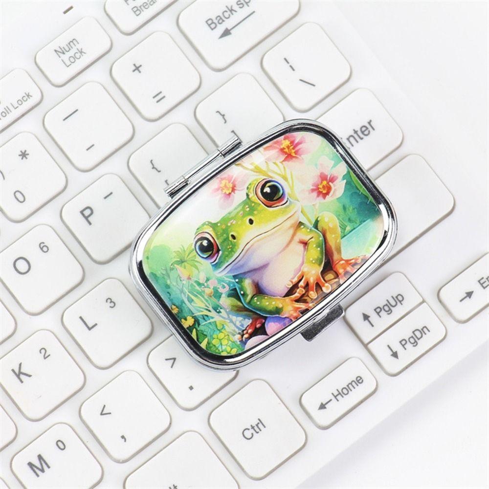 3Pcs Divided Travel Medicine Case Lovely Colored Small Pill Container  Cabinet