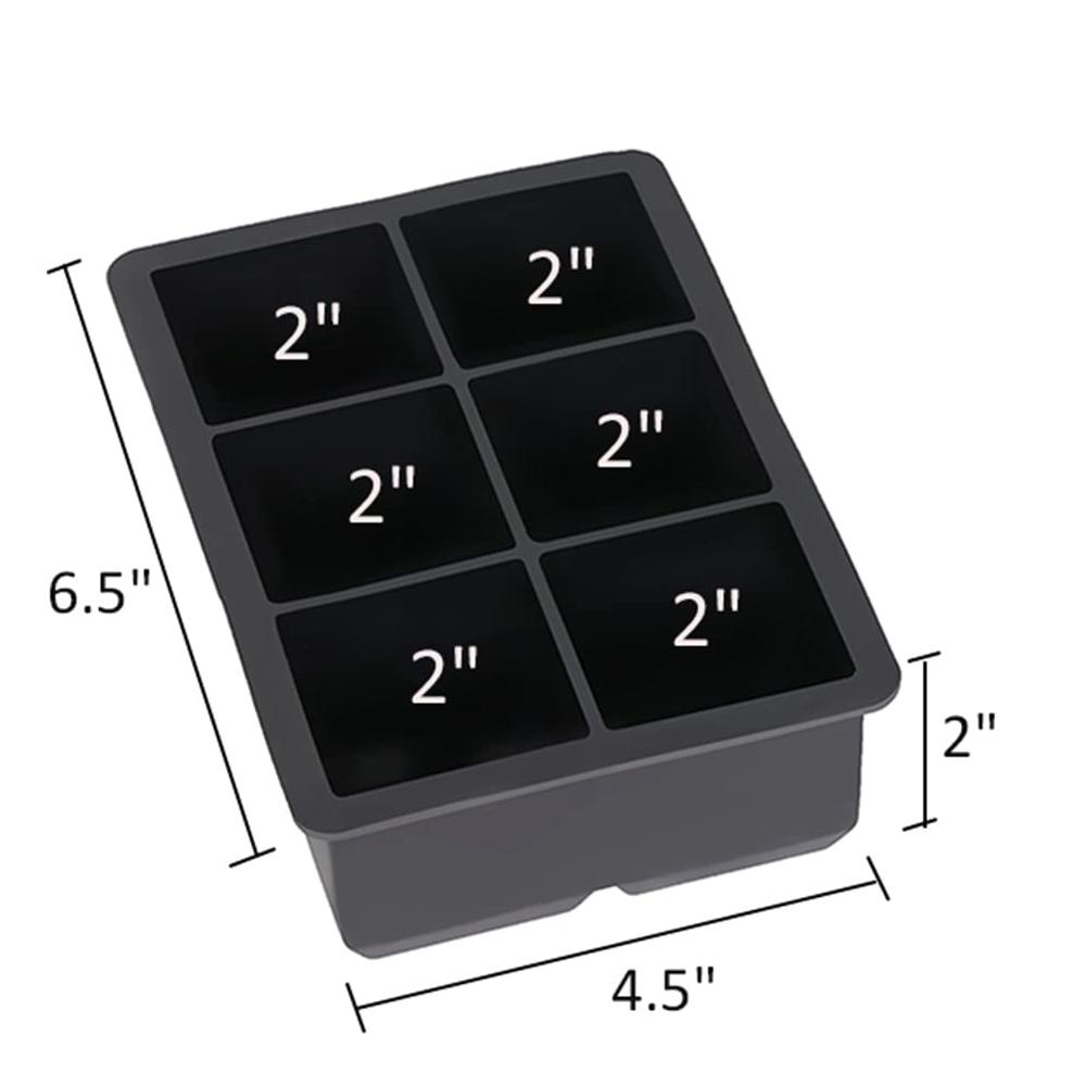 1 or 2 Pcs Ice Cube Trays Silicone Sphere Whiskey Ice Ball Maker with Lids Large Square Ice Cube Molds for Cocktails Bourbon