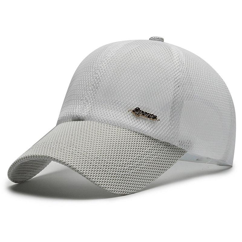 Canada Summer For Men Letter Mesh Baseball Cap Sports Sun Visor Breathable Snapback Hat Male Outdoor Stylish Simple Solid Kpop
