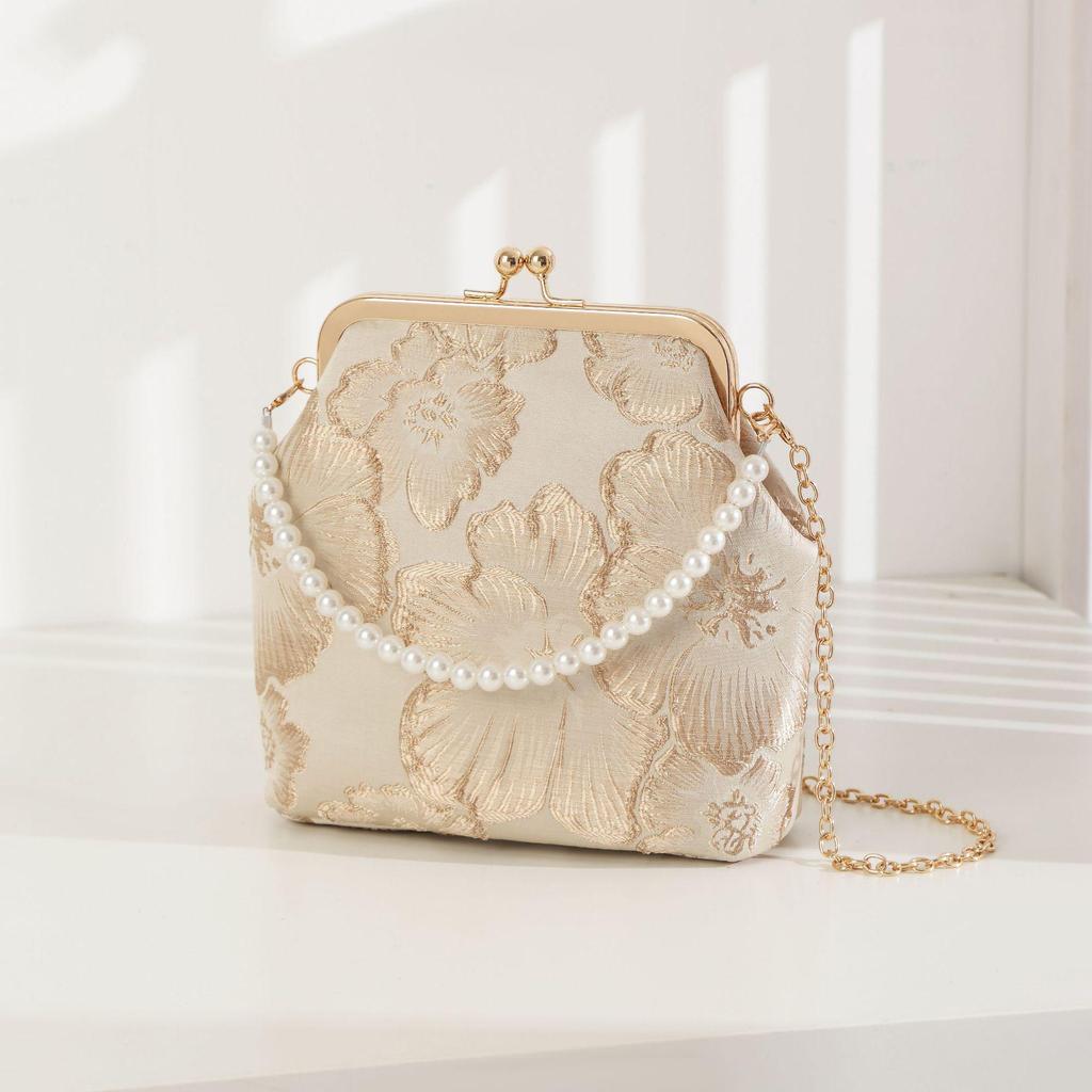 Elegant Pearl Chain Cheongsam Bag: Stylish Hanfu-Inspired Crossbody for Women