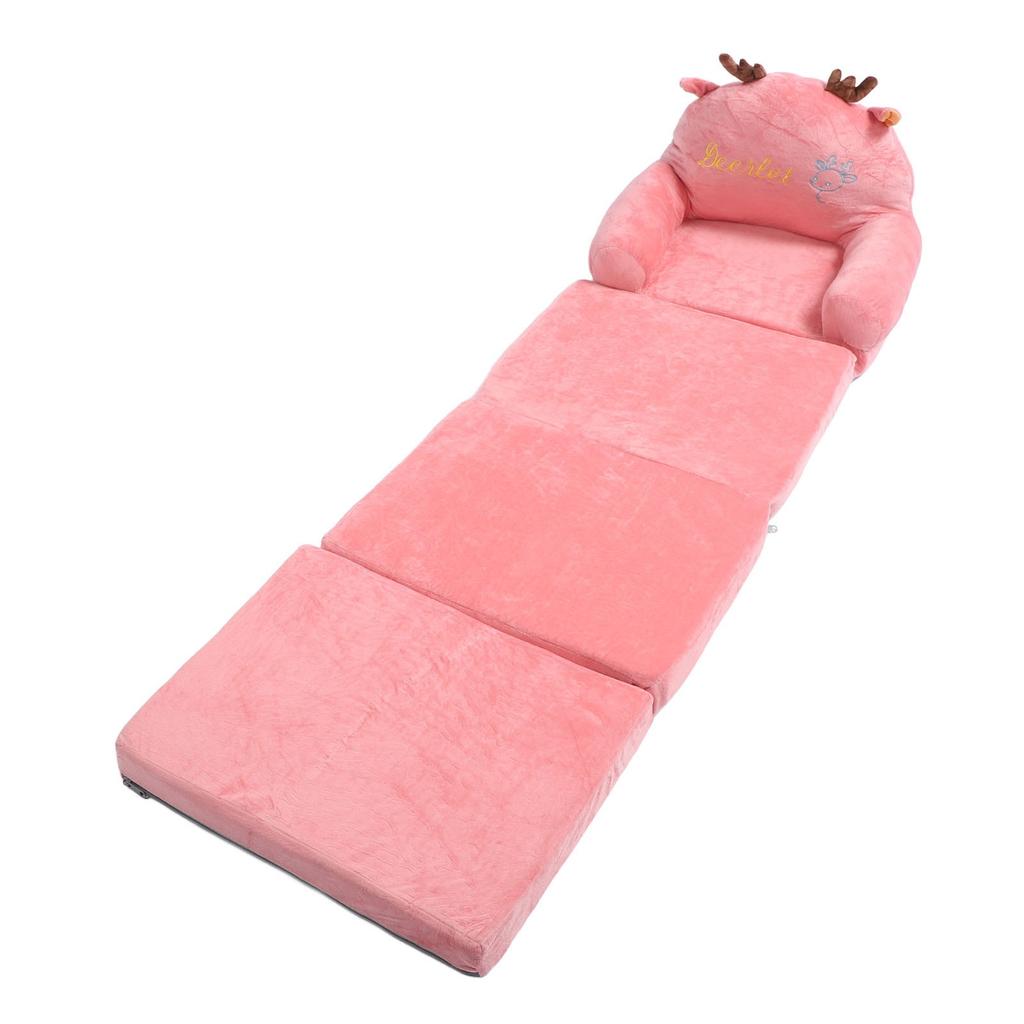 Foldable Sofa Cute Cartoon Shape Comfortable Multifunctional Kids Couch Fold Out for Home