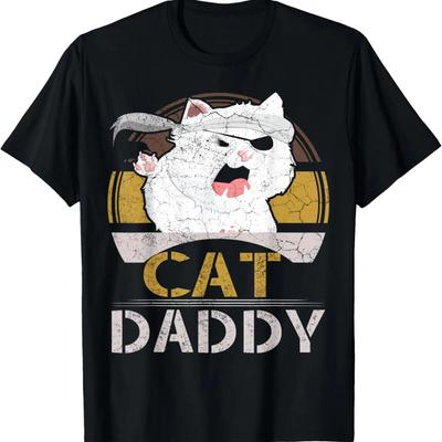 Cat Daddy Design for Men Funny Outfit Vintage T-Shirt