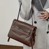 Small Square-shaped Retro Business Bag, Large Capacity Crossbody Single-shoulder Bag