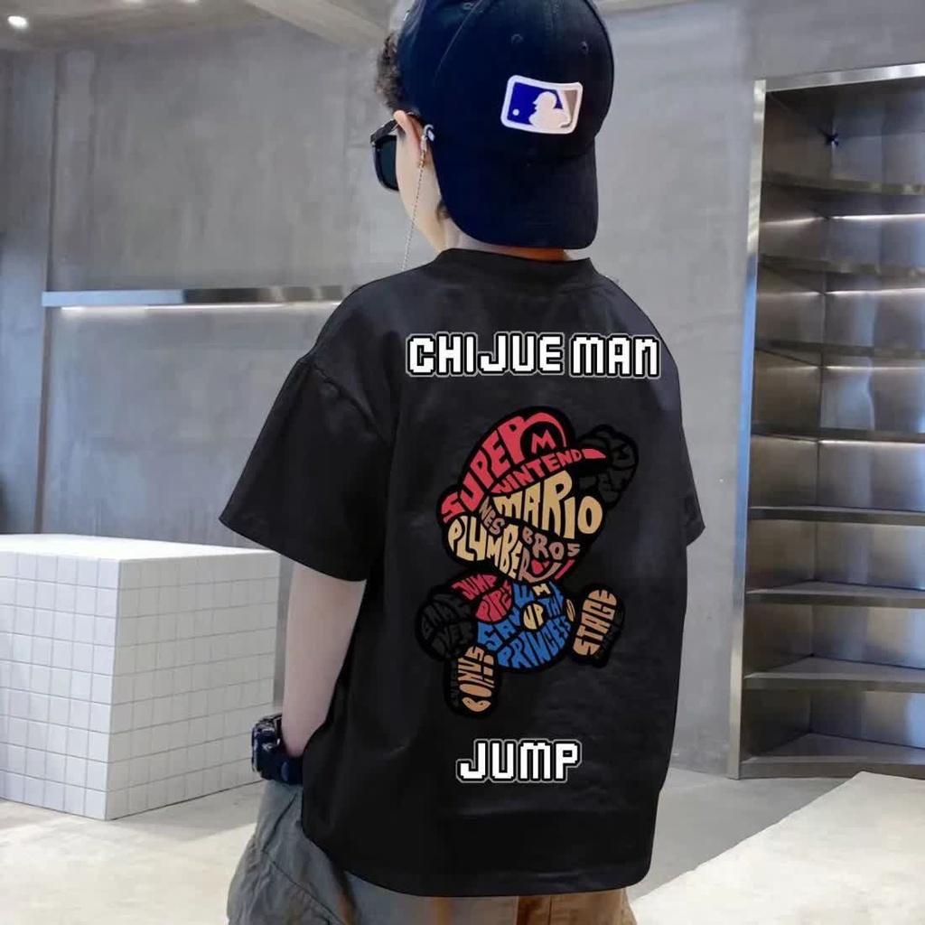 Children's clothing boys short sleeved t-shirt summer clothing solid color summer boys summer top