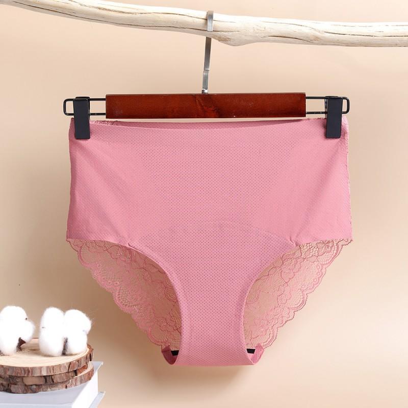 Womens Period Underwear With Lace Trim 4-Layer Leak-Proof Antibacterial Cotton Blend Menstrual Panties