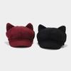 Newsboy Baret voor Dames Ademende Wolle Cabbie Hoed Coole Jokers Meisje Kattenoor Achthoekige Pet Subcultuur Hoofddeksel