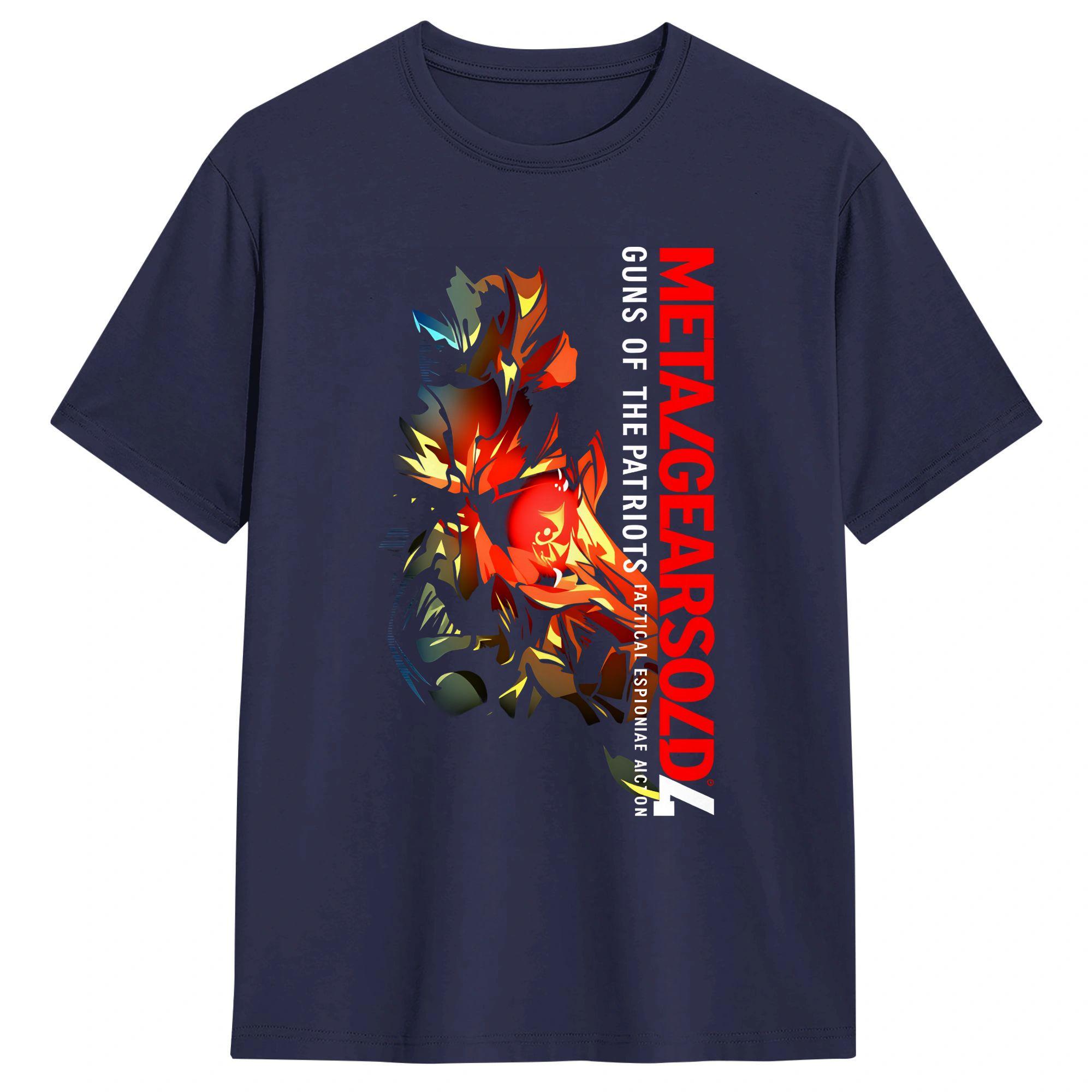 

Metal Gear Solid 4 Guns of the Patriots 100 Cotton TShirt For Adult Summer O Neck Harajuku Tee Shirt Oversize Pattern Clothing 4XL