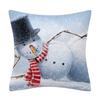 Snow Christmas Pillowcase Blue and White Printed Cushion Cover Snowflake  Tree Throw