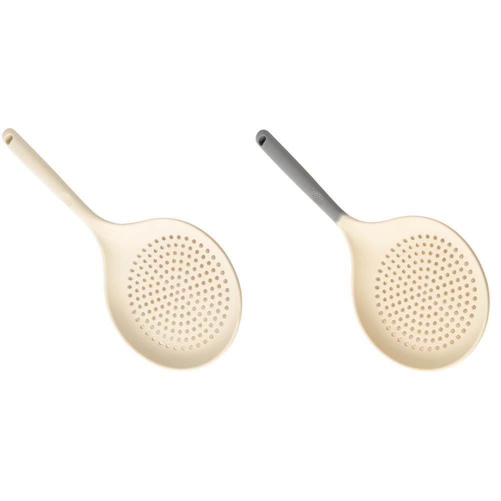 Silicone Skimmer Ladle for Home Kitchens Designed to Lift Food from Hot Oil Boiling Water or Steam While Draining Fluids