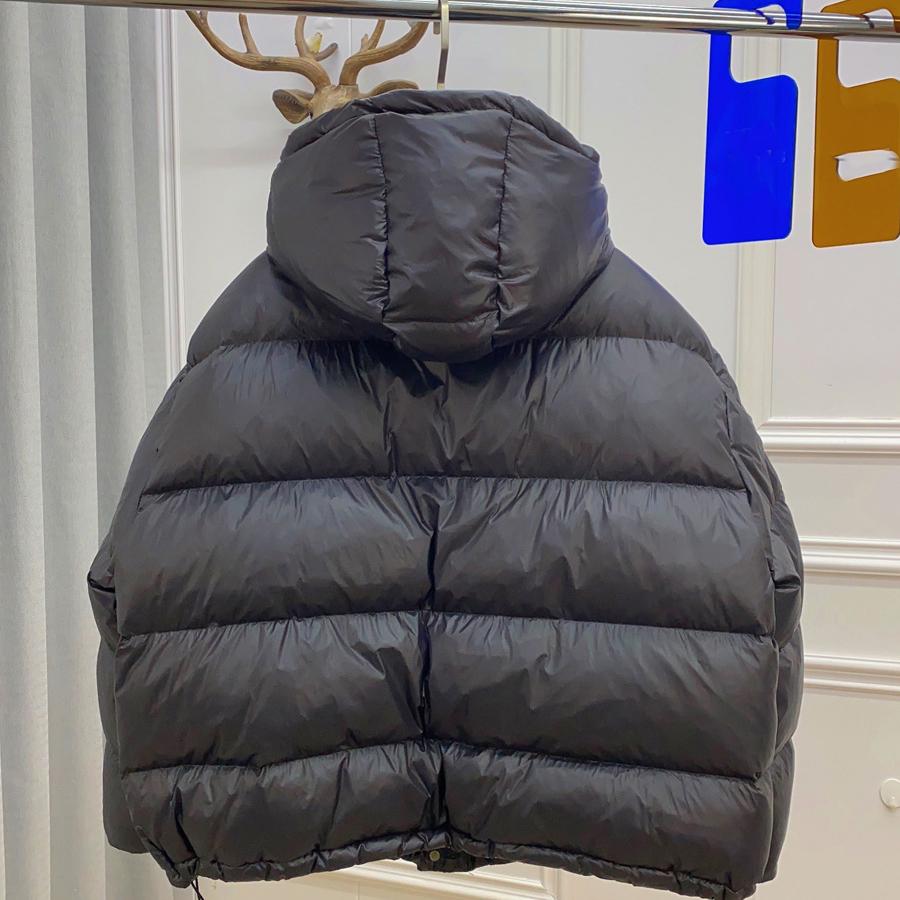 Women Down Jacket with Removable Hood Warm Autumn Winter Outwear Simple Solid Color Casual Over Size Coat