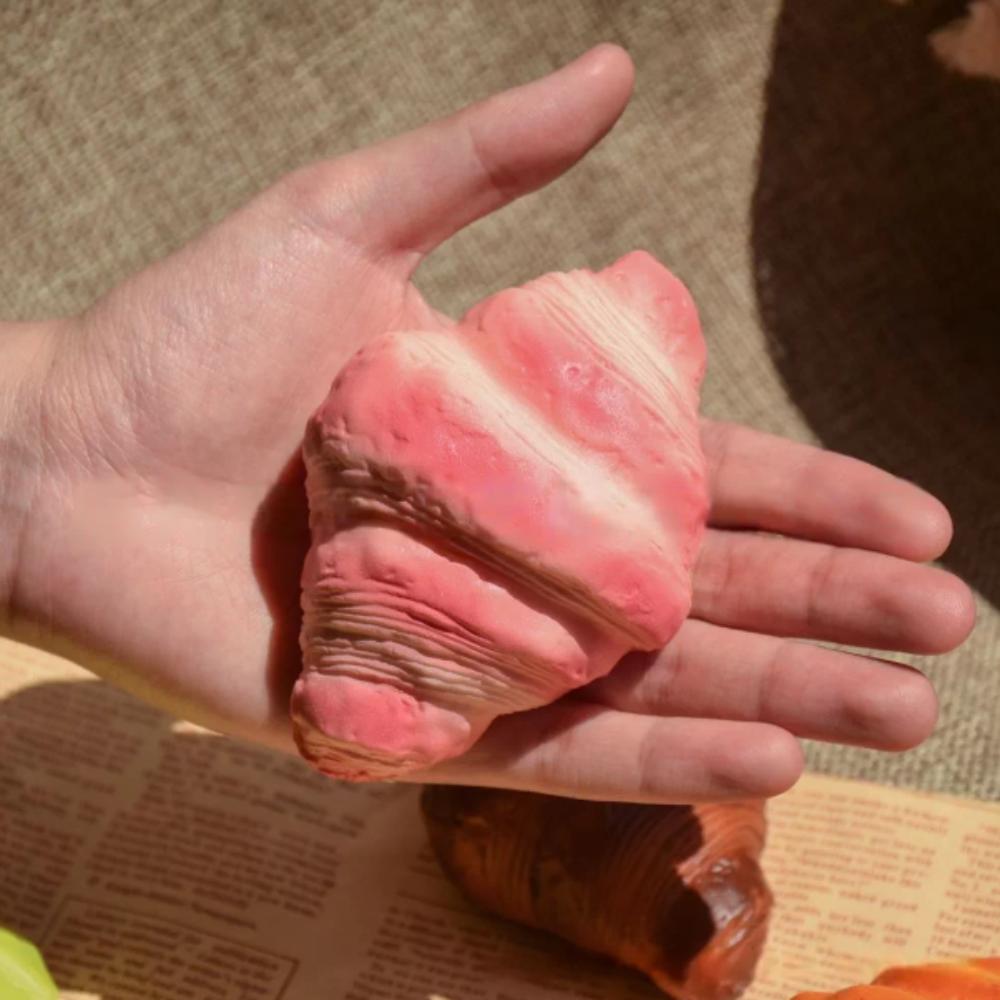 Slow Rising Croissant Squishy Toy Sticky Food Soft Rebound Toys Artificial Bread Fake Kids Adults