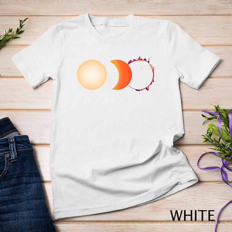 Solar Eclipse 2024 Total Eclipse Indiana America Graphic T-Shirt Unisex T-shirt 11 4XL