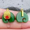 Mix 25Pcs Chinese-Style  & Natural Stone Charms Pendants Set - Perfect For Diy Necklace, Earring & Bracelet Crafting