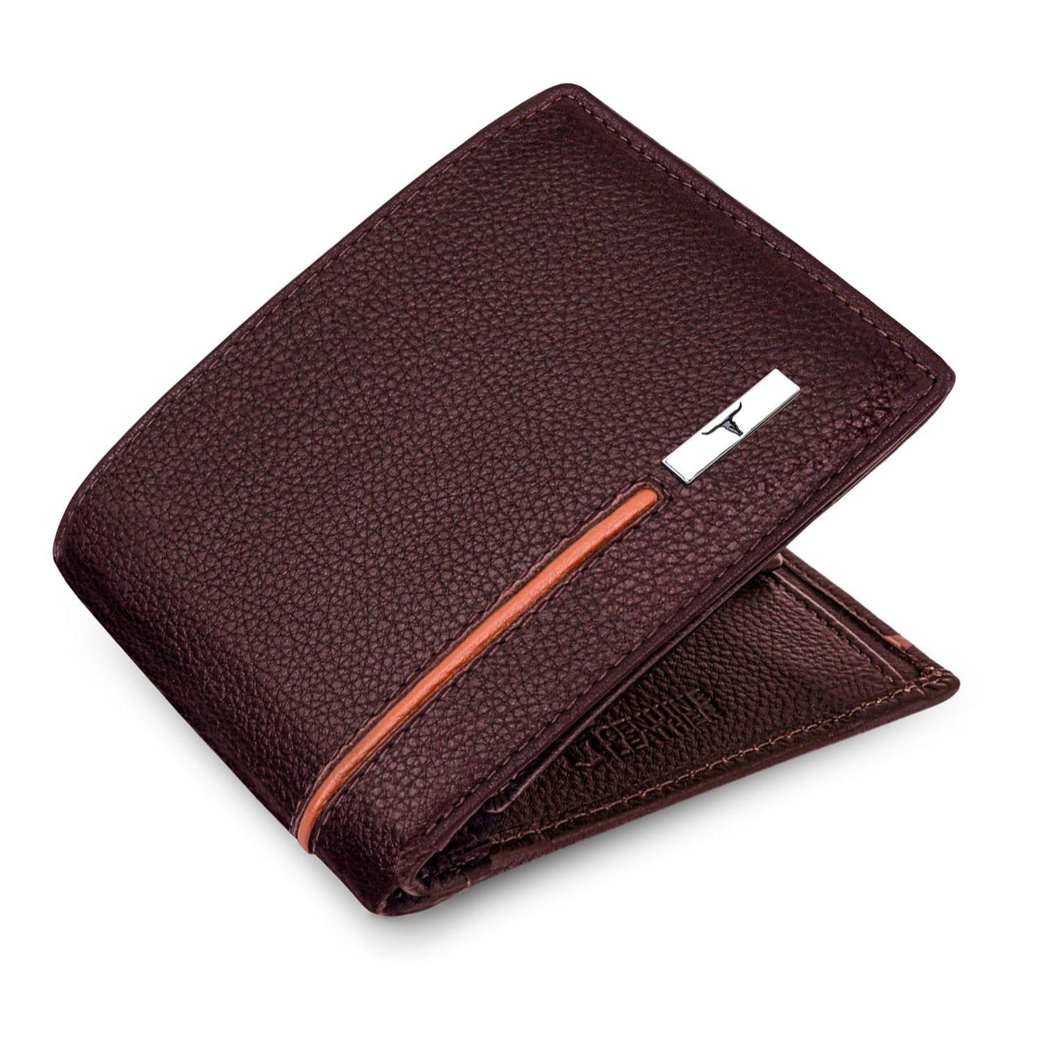 

Stag Brown/Papaya Leather Wallet for Men