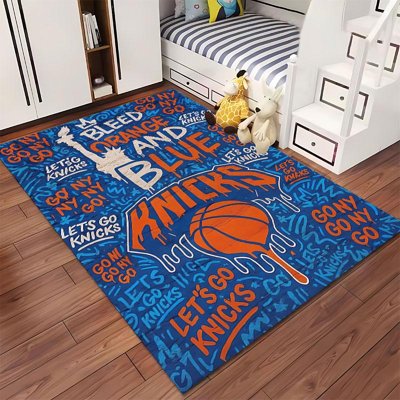 Knicks Basketball Fan Carpet Suitable As a Non-slip Mat for the Living Room or Bedroom Sofa
