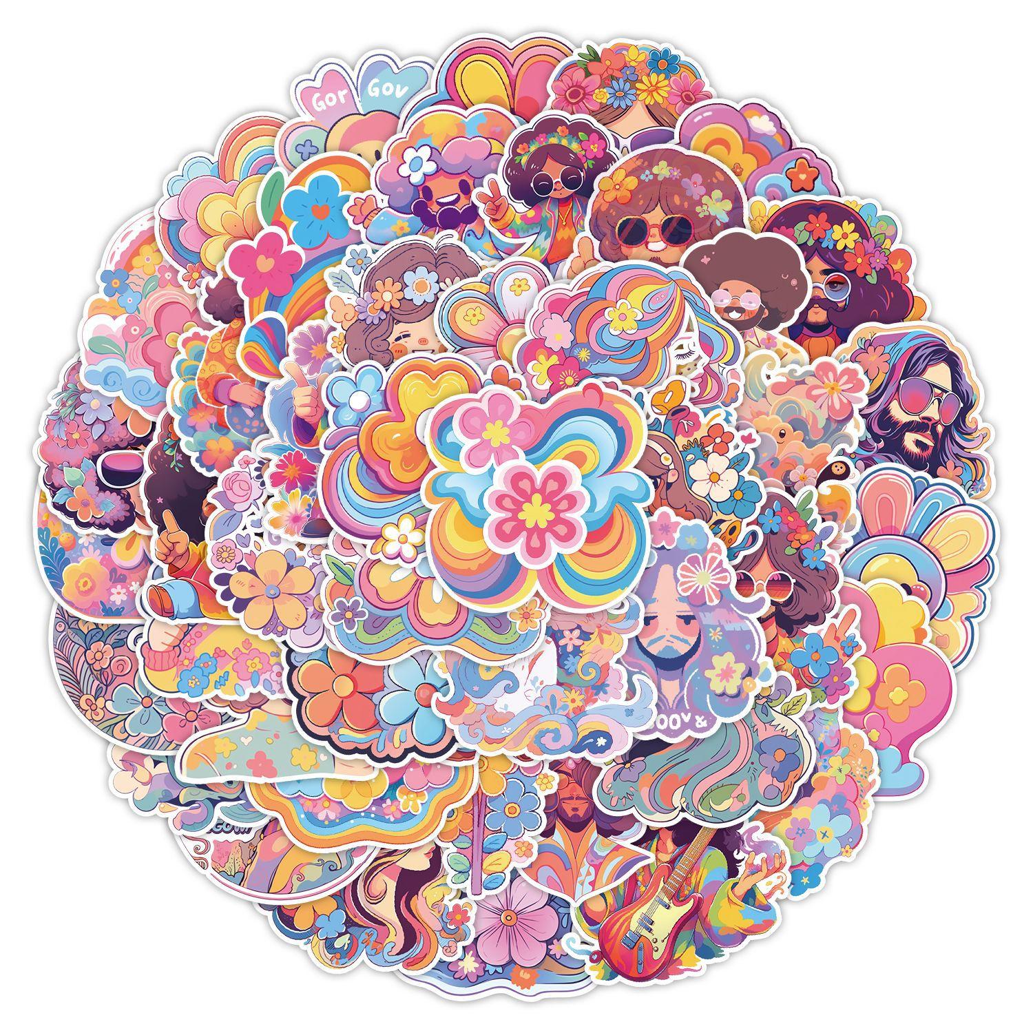 

50 Kawaii Pastel Graffiti Stickers Car Mobile Phone Skateboard Decoration Stickers Waterproof Creative Stationery Stickers