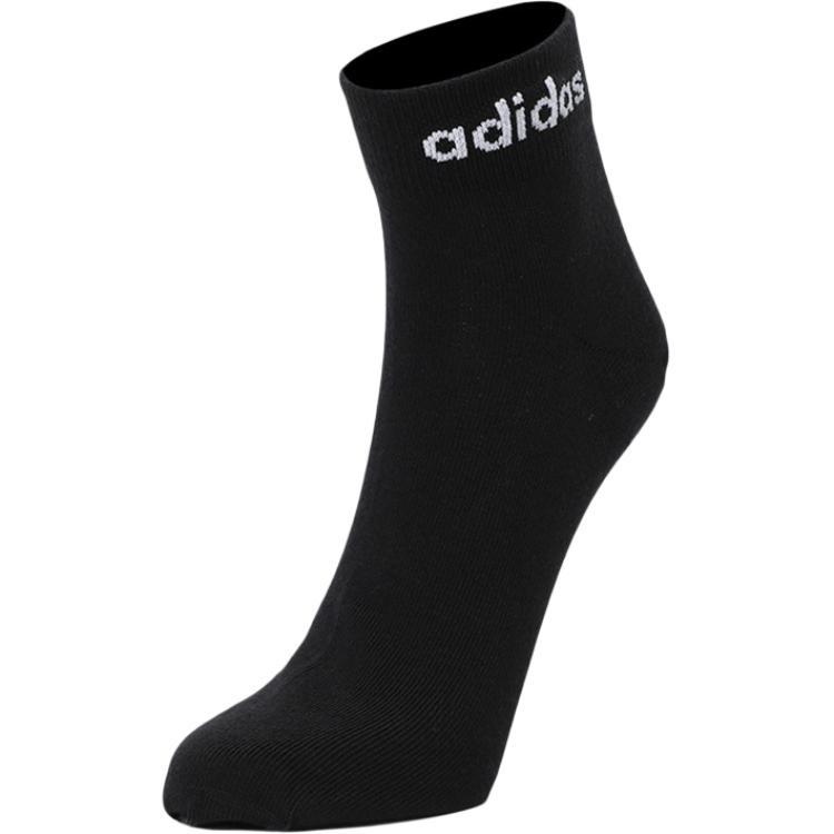 adidas neo Nc Ankle 3pp Logo Jacquard Sports Socks 3 Pairs Black Men's GE6177
