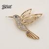 Vintage Alloy Brooch Bling Rhinestone Hummingbird Brooch  Hollow Flying Bird Jewelry Pin  Accessory for Coats Scarves Dresses Shirts Lapel Pin