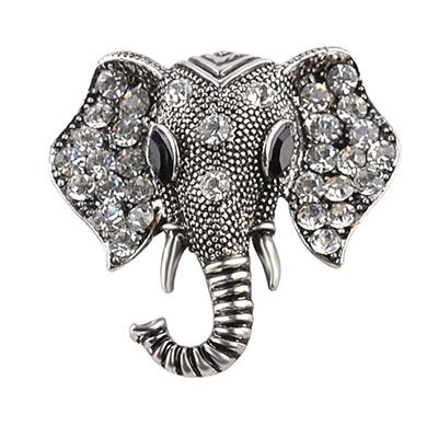 

ZRM Fashion Jewelry Retro Elephant Brooch Crystal Charm Cute Elephant Pin Shawl And Badges Unisex Gift