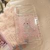 Cute Rabbit Floral Glitter Case for iPhone 17, 16 Pro, 15, 13 - Transparent Cartoon Design