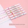 6 sztuk/zestaw Kawaii kwiaty w kształcie linii zakreślacze końcówka rolki krzywa Liner Marker do pisania Journaling rysunek artykuły papiernicze