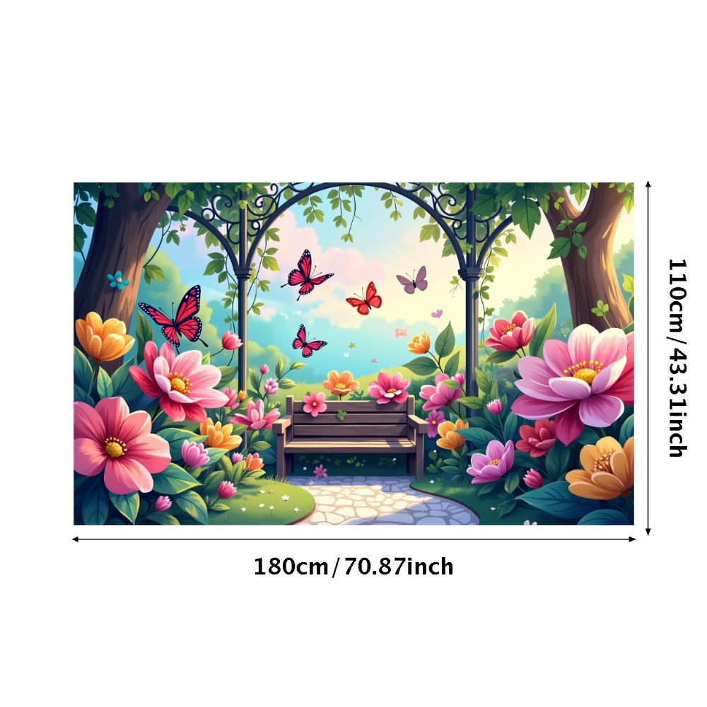 Peony Rose Flower Banner Backdrop Spring Outing Wedding Decor Photography Background Party Decoration Event Photo Shoot Supplies