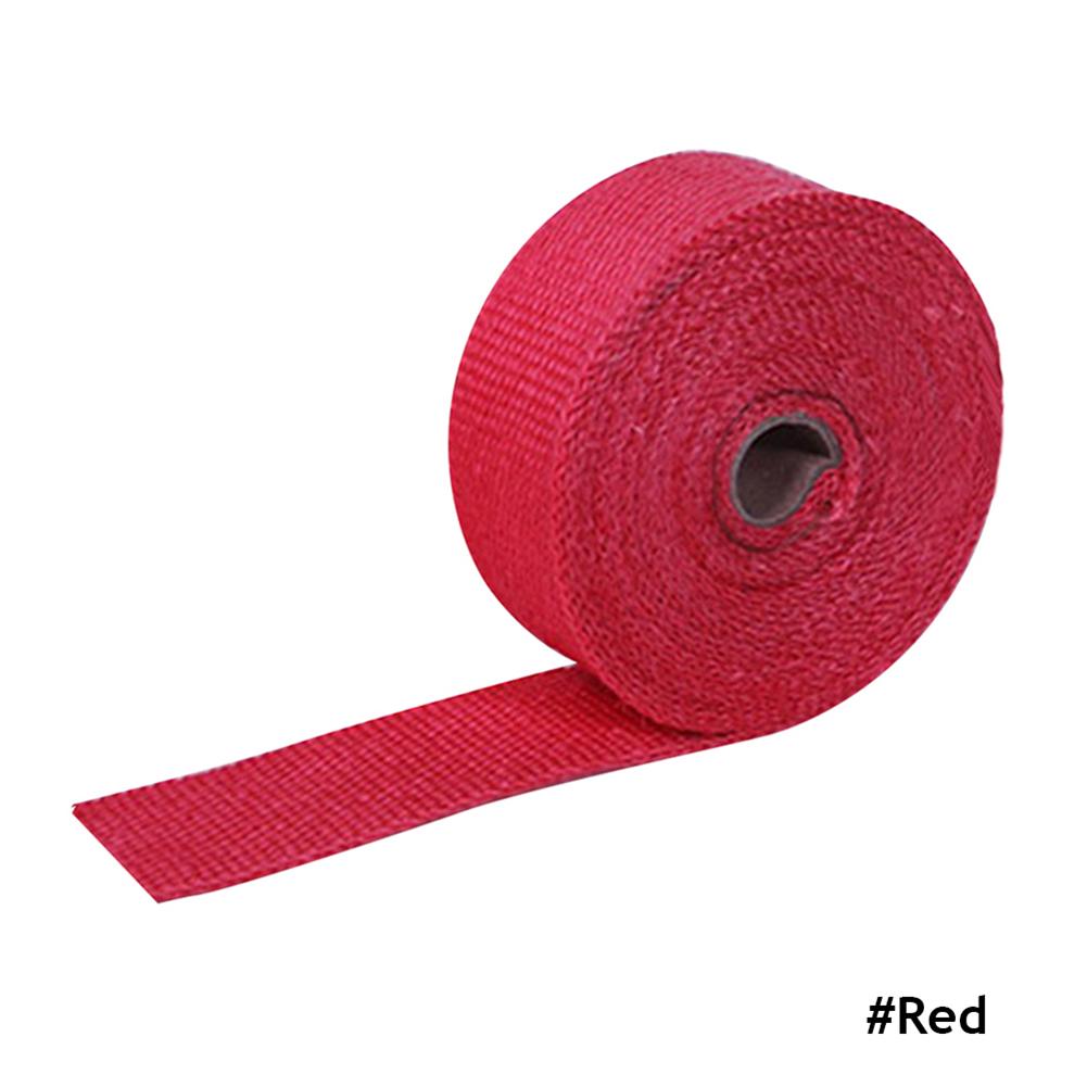 5M Roll Fiberglass Heat Shield Motorcycle Exhaust Header Pipe Heat Wrap Tape Thermal Protection Exhaust Pipe Insulate