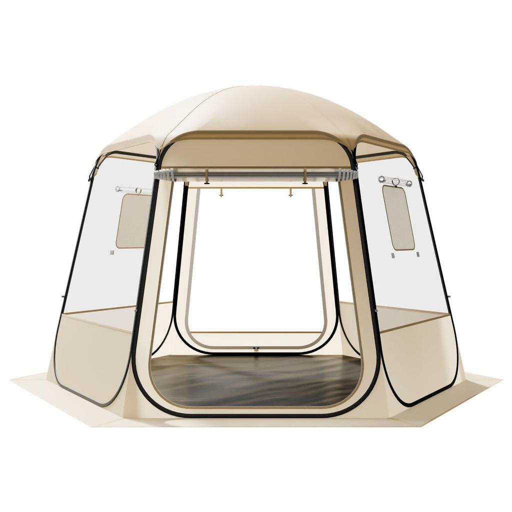 Pop up Bubble Tent, 3.05 x 2.75 m Waterproof & UV-Resistant, Clear Camping Tent Shelter, Outdoor Garden Dome Igloo Tents with Windows, 540° Panoramic