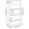 Magazine Rack with Shelf Reclaimed Wood Look 70 x 41 x 126 cm Engineered Wood
