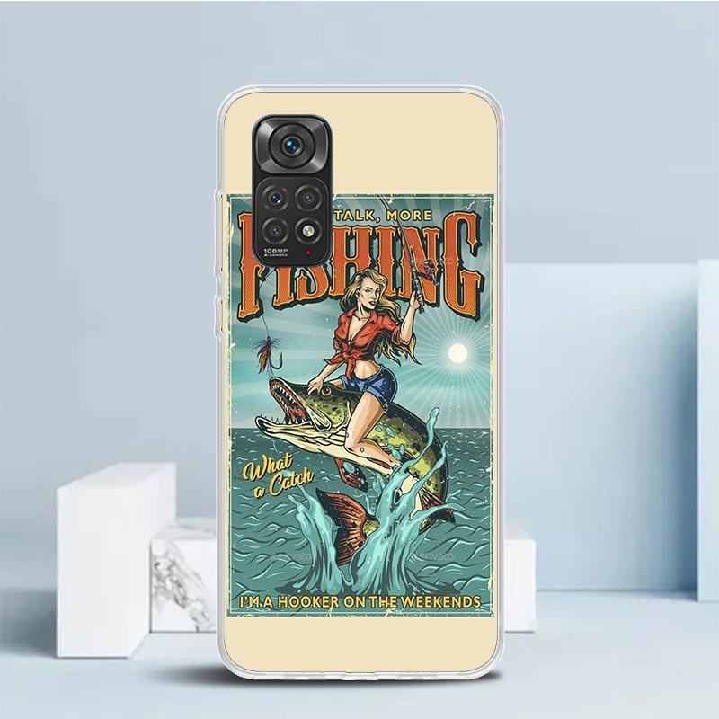 Fischereiverein Grafik Handyhülle Für Xiaomi Redmi Note 15 14 14S 13 12S 12 Pro Plus 11S 11 11T 11E 10S 10 + Weiche TPU Rückseite R