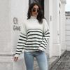 Women S Striped Turtleneck Sweater Loose Fit Autumn Winter Knitwear