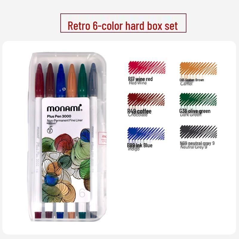 Monami Korean Import Fiber Pen - Black 4009, Water-Based Liner Pen