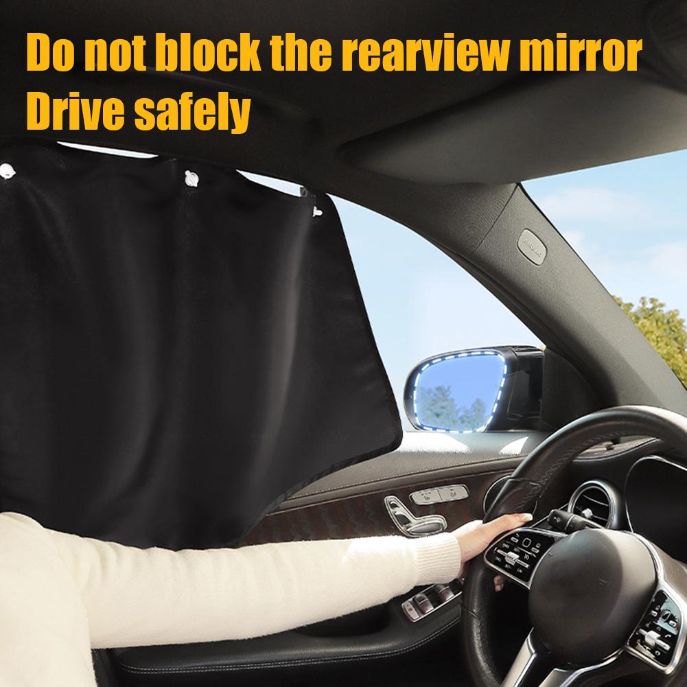Universal Suction Cup Car Sunshade Side Window Curtain Cover Cloth Protector Car Black Curtains V8N4