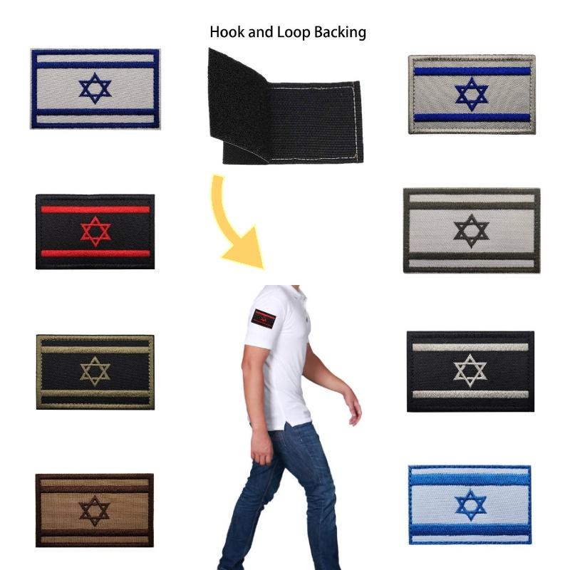 Emblem Flags Israel Velcro Embroidery Patch Cloth Backpack Accessory Decorations