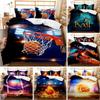 Basketball Sports Fire Pattern Comfortable Duvet Quilt Cover Pillowcase Bedding Set Children Bedroom Decoration Home Textile