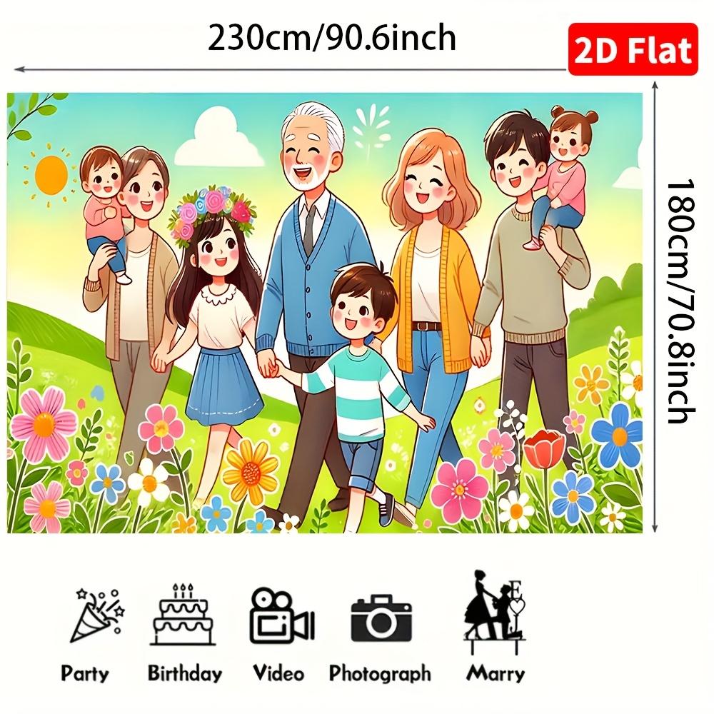 1 Piece of 2D Flat Surface, Multi-purpose Decorative Background Banner for Family Gatherings In Color, for Festivals